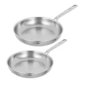 Kuhn Rikon Culinary Fiveply 24cm & 28cm Uncoated Frying Pan Set