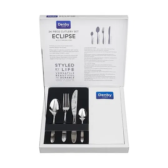 Denby Eclipse 24 Piece Cutlery Set In Gift Box