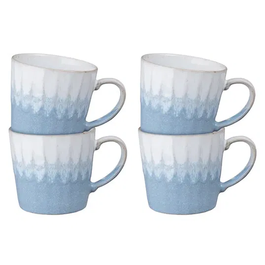 Denby Reactive Light Blue Set Of 4 Mugs