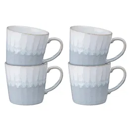Denby Reactive Light Grey Set Of 4 Mugs