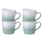 Denby Reactive Light Green Set Of 4 Mugs