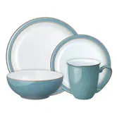 Denby Azure Rimmed 16 Piece Tableware Set