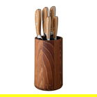 Denby Carbonised Ash Wood Knife Block Set