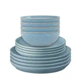 Denby Elements Blue Coupe 12 Piece Tableware Set