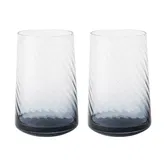 Denby Contemporary Fluted Blue Set Of 2 Large Tumblers