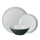 Denby Impression Charcoal 12 Piece Tableware Set