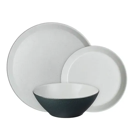 Denby Impression Charcoal 12 Piece Tableware Set