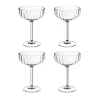 Villeroy & Boch Rose Garden Set Of 4 Coupe Sparkling Wine / Champagne Glasses