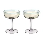 Villeroy & Boch Like Pearl Set Of 2 Coupe Sparkling Wine / Champagne Glasses