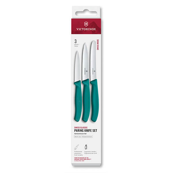 Victorinox Swiss Classic Green 3 Piece Paring Knife Box Set