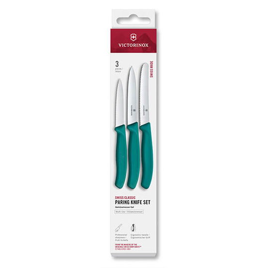 Victorinox Swiss Classic Green 3 Piece Paring Knife Box Set