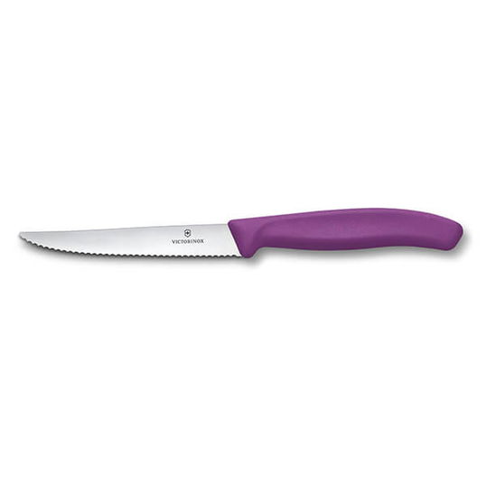 Victorinox Swiss Classic Purple 11cm Serrated Steak & Pizza Knife