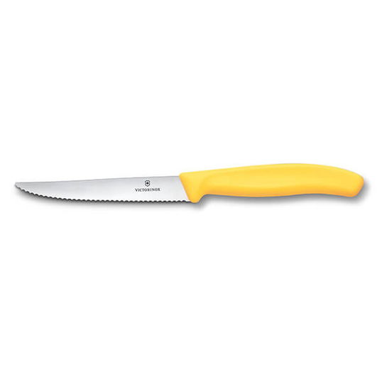 Victorinox Swiss Classic Yellow 11cm Serrated Steak & Pizza Knife