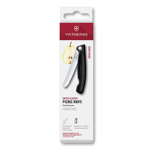 Victorinox Swiss Classic Black 11cm Straight Picnic Knife