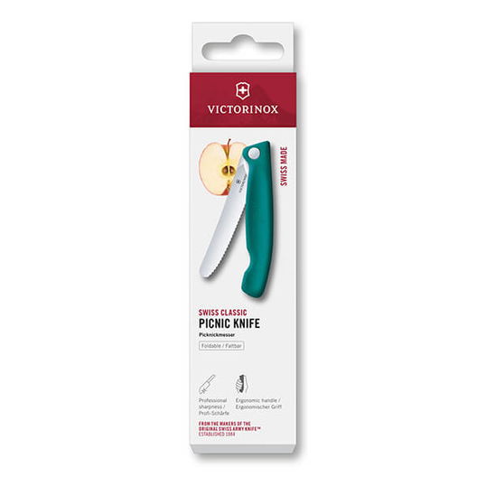 Victorinox Swiss Classic Green 11cm Serrated Picnic Knife