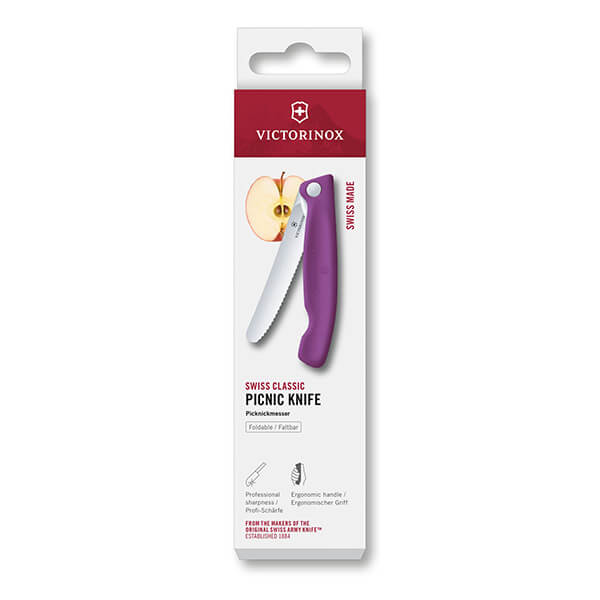 Victorinox Swiss Classic Purple 11cm Serrated Picnic Knife