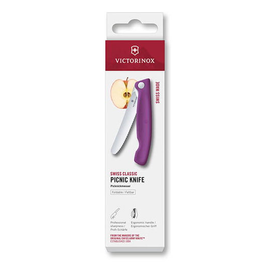 Victorinox Swiss Classic Purple 11cm Serrated Picnic Knife