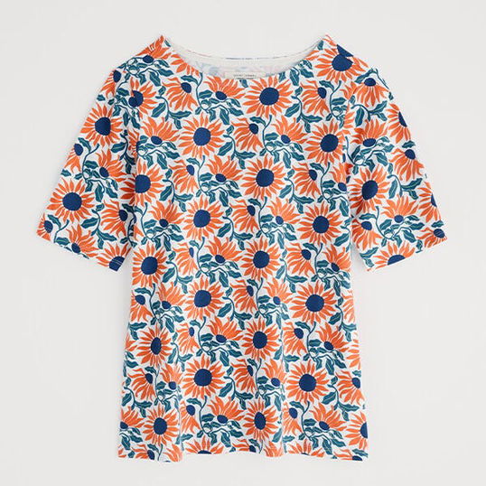 Seasalt Poisson T-Shirt Bold Sunflower Chalk
