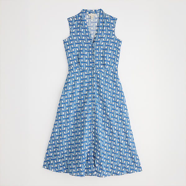 Seasalt Carved Wood Sleeveless Dress Deck Weave Cargo