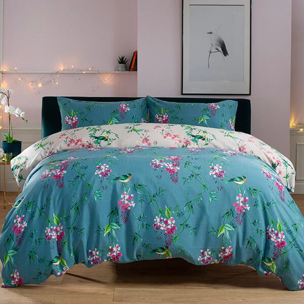 Deyongs Bird Garden Duvet Set Teal