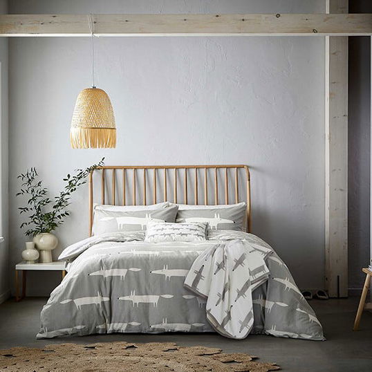 Scion Living Mr Fox Duvet Cover Silver