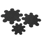 Kuhn Rikon 3 Piece Black Pan And Dish Protectors Set