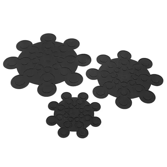 Kuhn Rikon 3 Piece Black Pan And Dish Protectors Set