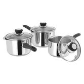 Judge Vista 3 Piece Draining Saucepan Set