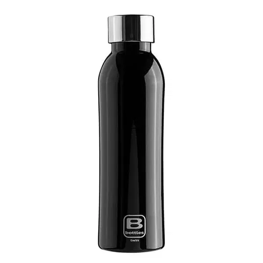 Bugatti B Bottle Twin 500ml Thermal Water Bottle Black Piano Bright