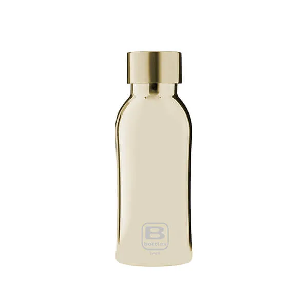 Bugatti B Bottle Twin 350ml Thermal Water Bottle Yellow Gold Lux