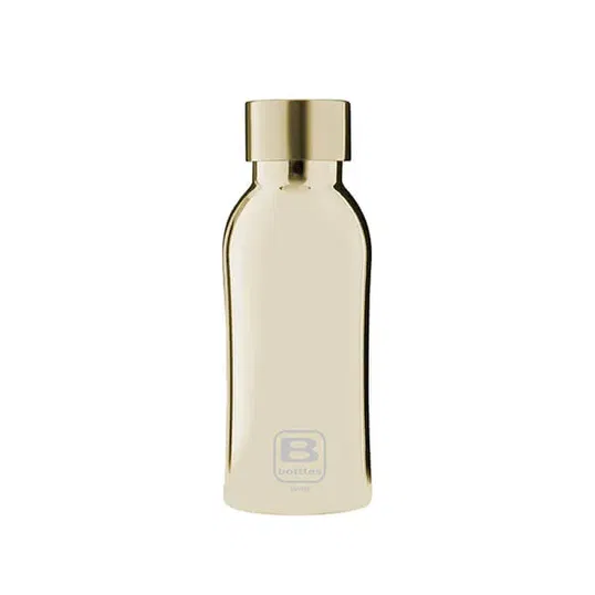 Bugatti B Bottle Twin 350ml Thermal Water Bottle Yellow Gold Lux