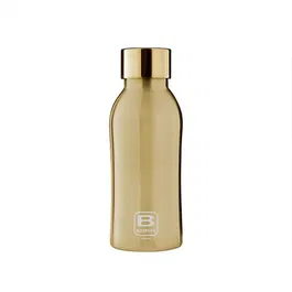 Bugatti B Bottle Twin 350ml Thermal Water Bottle Yellow Gold Brushed