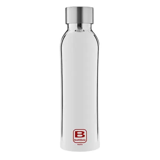 Bugatti B Bottle Twin 500ml Thermal Water Bottle Silver Lux