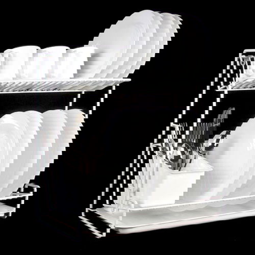 Delfinware Wireware White 2 Tier Plate Rack