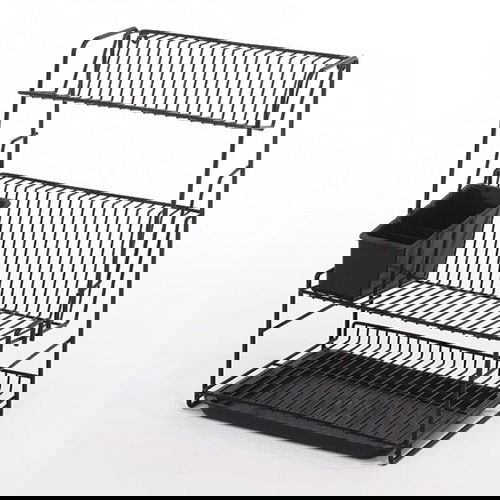 Delfinware Wireware Black 3 Tier Plate Rack