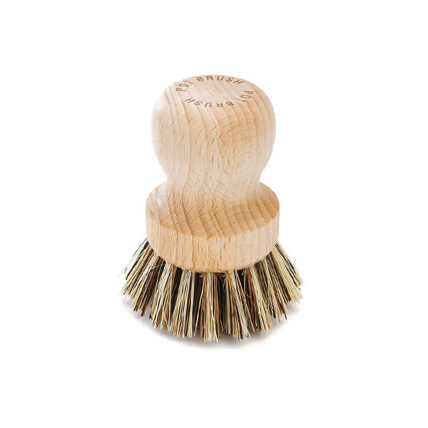 Valet Pot Brush With Stiff Plant Fibre Bristles
