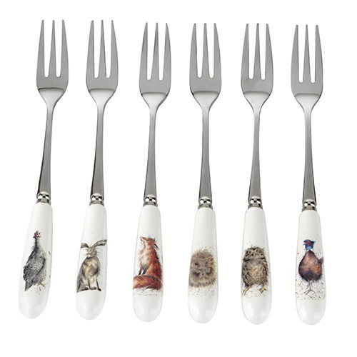 Wrendale Designs Set Of 6 Pastry Forks