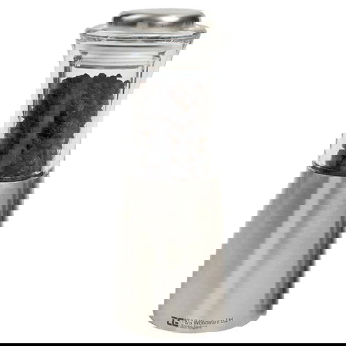 T&G CrushGrind Apollo Brushed Stainless Steel and Acrylic Pepper Mill