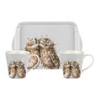 Wrendale Designs Mug & Tray Set Owl 6 for 5