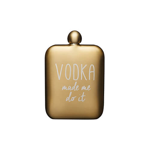 BarCraft 175ml Stainless Steel Gold Hip Flask