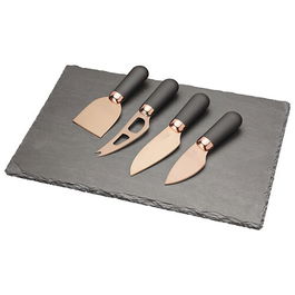 Taylors Eye Witness Brooklyn Rose Gold Slate Cheese Board & Cheese Knife Set