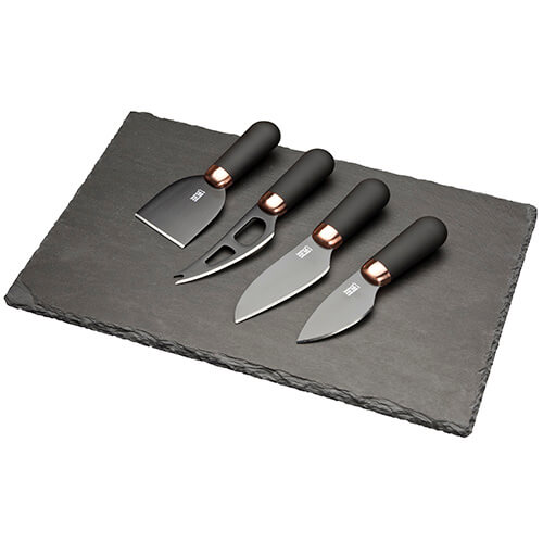 Taylors Eye Witness Brooklyn Copper Slate Cheese Board & Cheese Knife Set