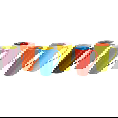 BIA Set of 6 Latte Mugs Assorted Colours