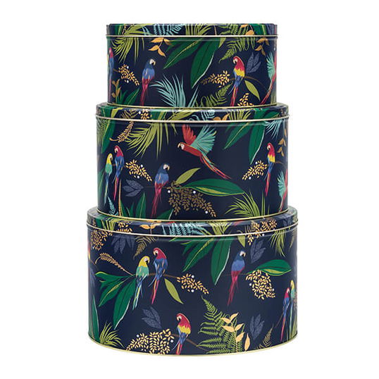 Sara Miller Parrot Set of 3 Round Cake Tins