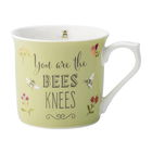 English Tableware Company Bee Happy `You Are the Bees Knees` Green Fine China Mug