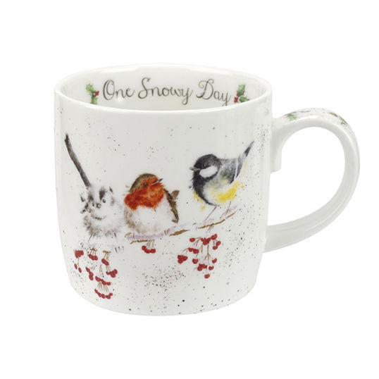 Wrendale Designs Fine Bone China Mug One Snowy Day Birds