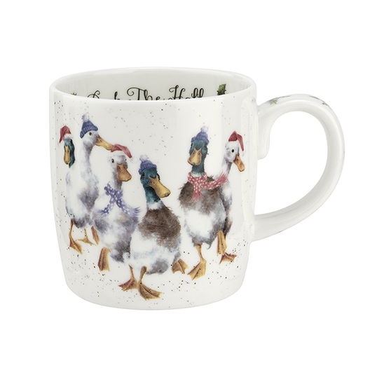 Wrendale Designs Fine Bone China Mug Duck the Halls