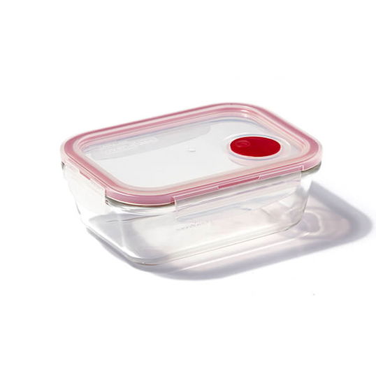 Lock & Lock 630ml Rectangular Oven Glass Steam Vent Container