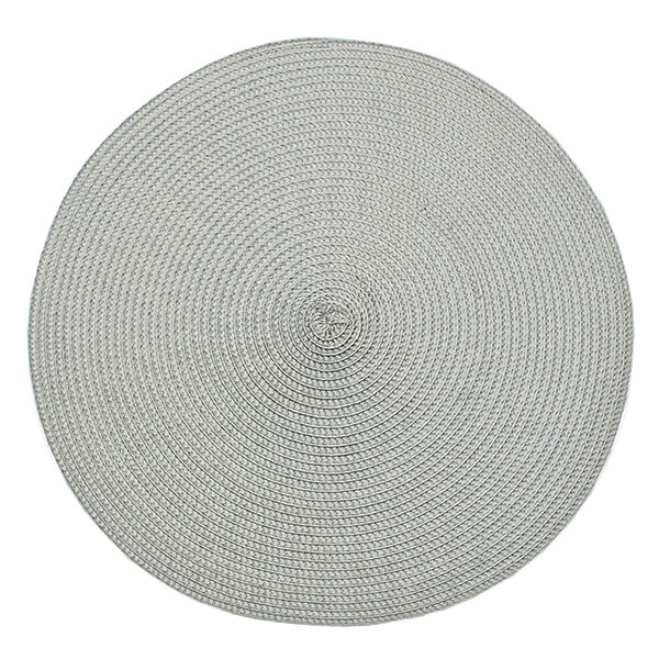 Walton & Co Dove Grey Circular Ribbed Placemat
