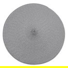 Walton & Co Storm Grey Circular Ribbed Placemat